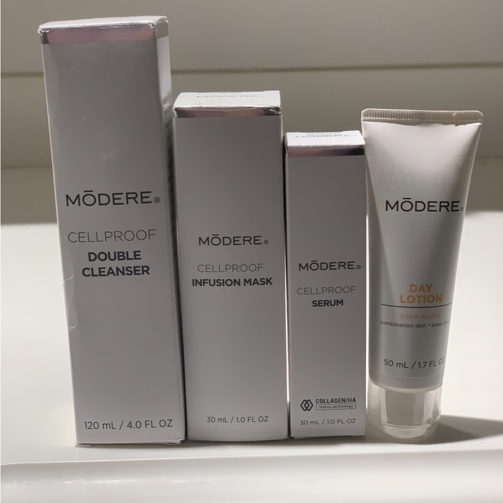 Modere Cellproof choose Double Cleanser, Infusion Mask,Serum,Daily Moisturizer